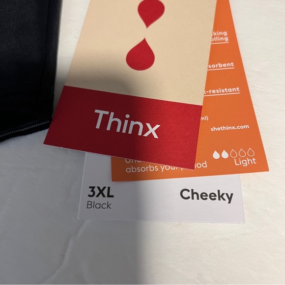 Thinx black cheeky period panties - Picture 3 of 4